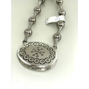 Estee Lauder 1970’s Solid Perfume Necklace Compact Perfume Pendant Full W/tag